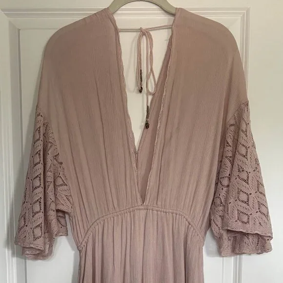 Free People Angela Jumpsuit in Rose Pearl - Picture 3 of 7